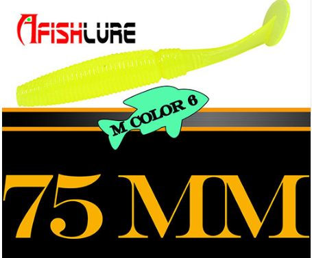 AFISHLURE 3-Inch Paddle Tail Swimbaits – 6 Pack